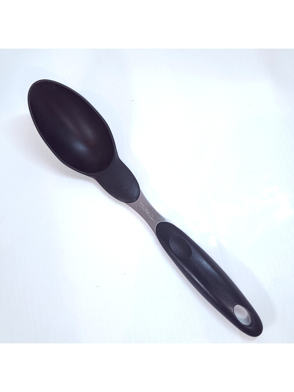 T-Fal Slotted solid spoon Black Nylon Stainless Steel Made in France tfal